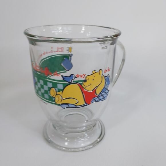 Vtg Disneys Winnie The Pooh Bother Free Is The Way To Be Foot Cup 16oz Anchor - Picture 1 of 5